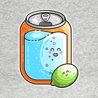 Kawaii Cute Lime and Soda Can T-Shirt